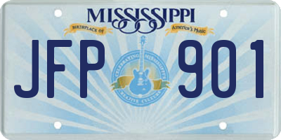 MS license plate JFP901