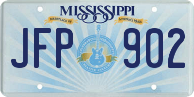 MS license plate JFP902