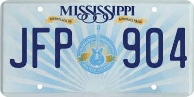 MS license plate JFP904