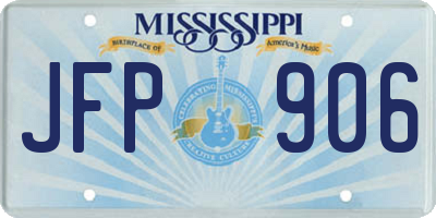 MS license plate JFP906
