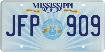 MS license plate JFP909