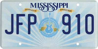 MS license plate JFP910