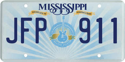 MS license plate JFP911