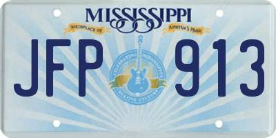 MS license plate JFP913