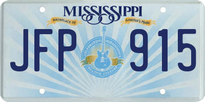 MS license plate JFP915