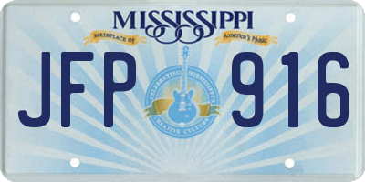 MS license plate JFP916