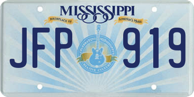 MS license plate JFP919