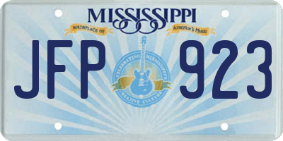 MS license plate JFP923