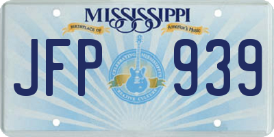 MS license plate JFP939