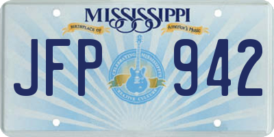 MS license plate JFP942