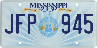 MS license plate JFP945