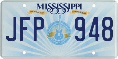 MS license plate JFP948
