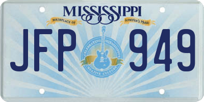 MS license plate JFP949