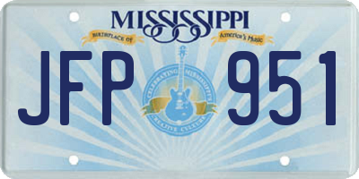 MS license plate JFP951