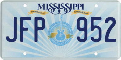 MS license plate JFP952