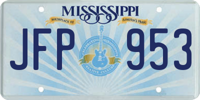 MS license plate JFP953