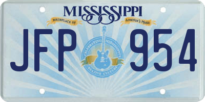 MS license plate JFP954