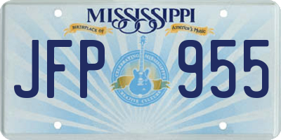 MS license plate JFP955