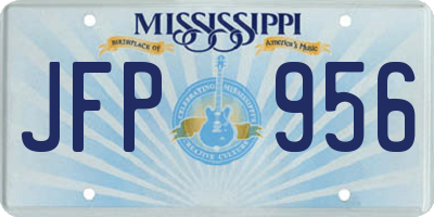 MS license plate JFP956