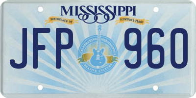 MS license plate JFP960