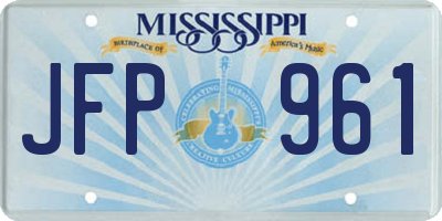 MS license plate JFP961