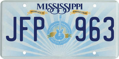 MS license plate JFP963