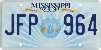 MS license plate JFP964