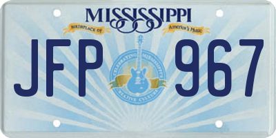MS license plate JFP967