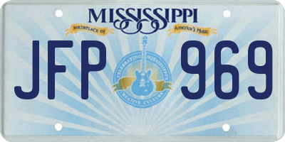 MS license plate JFP969
