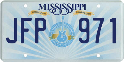 MS license plate JFP971