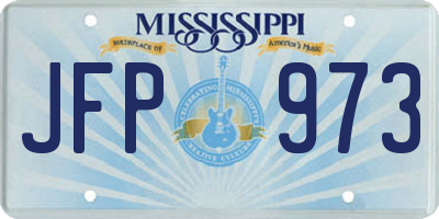 MS license plate JFP973