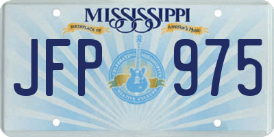 MS license plate JFP975