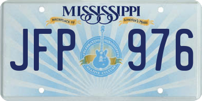 MS license plate JFP976