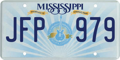 MS license plate JFP979
