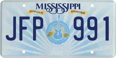 MS license plate JFP991