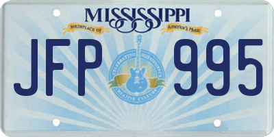 MS license plate JFP995