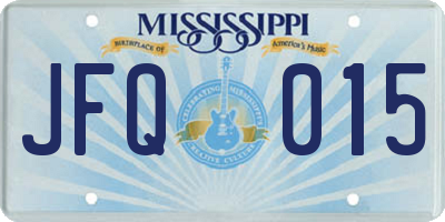MS license plate JFQ015