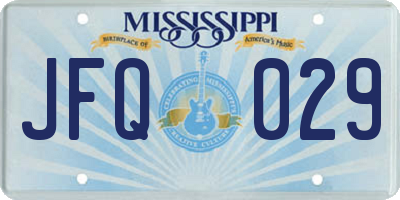 MS license plate JFQ029