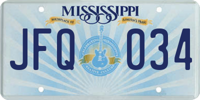 MS license plate JFQ034