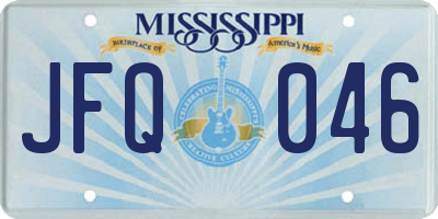 MS license plate JFQ046