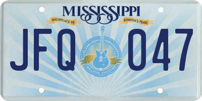 MS license plate JFQ047