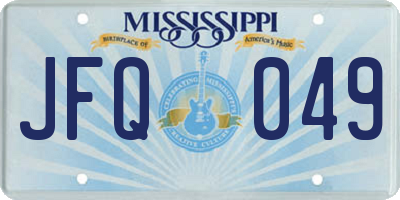MS license plate JFQ049