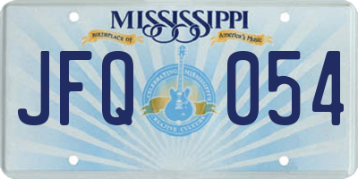 MS license plate JFQ054