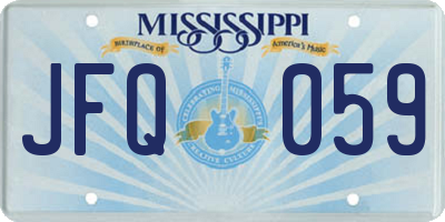 MS license plate JFQ059