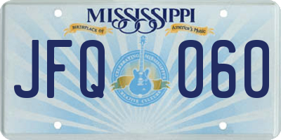 MS license plate JFQ060
