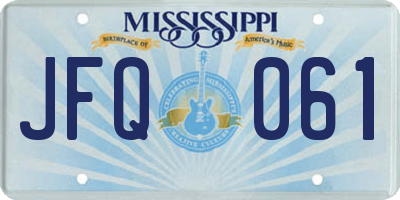 MS license plate JFQ061