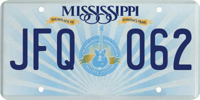 MS license plate JFQ062