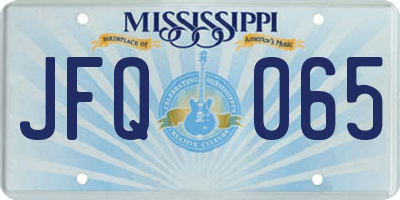 MS license plate JFQ065