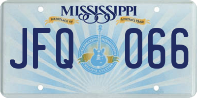 MS license plate JFQ066