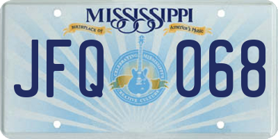 MS license plate JFQ068
